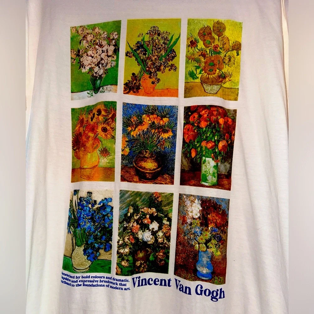 Vincent Van Gogh Men’s White Tee - Picture 2 of 4